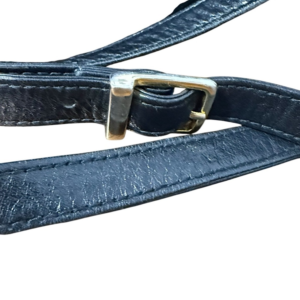 Portofino Collection Black Genuine Leather Croc-Embossed Crossbody Bag - Picture 13 of 16